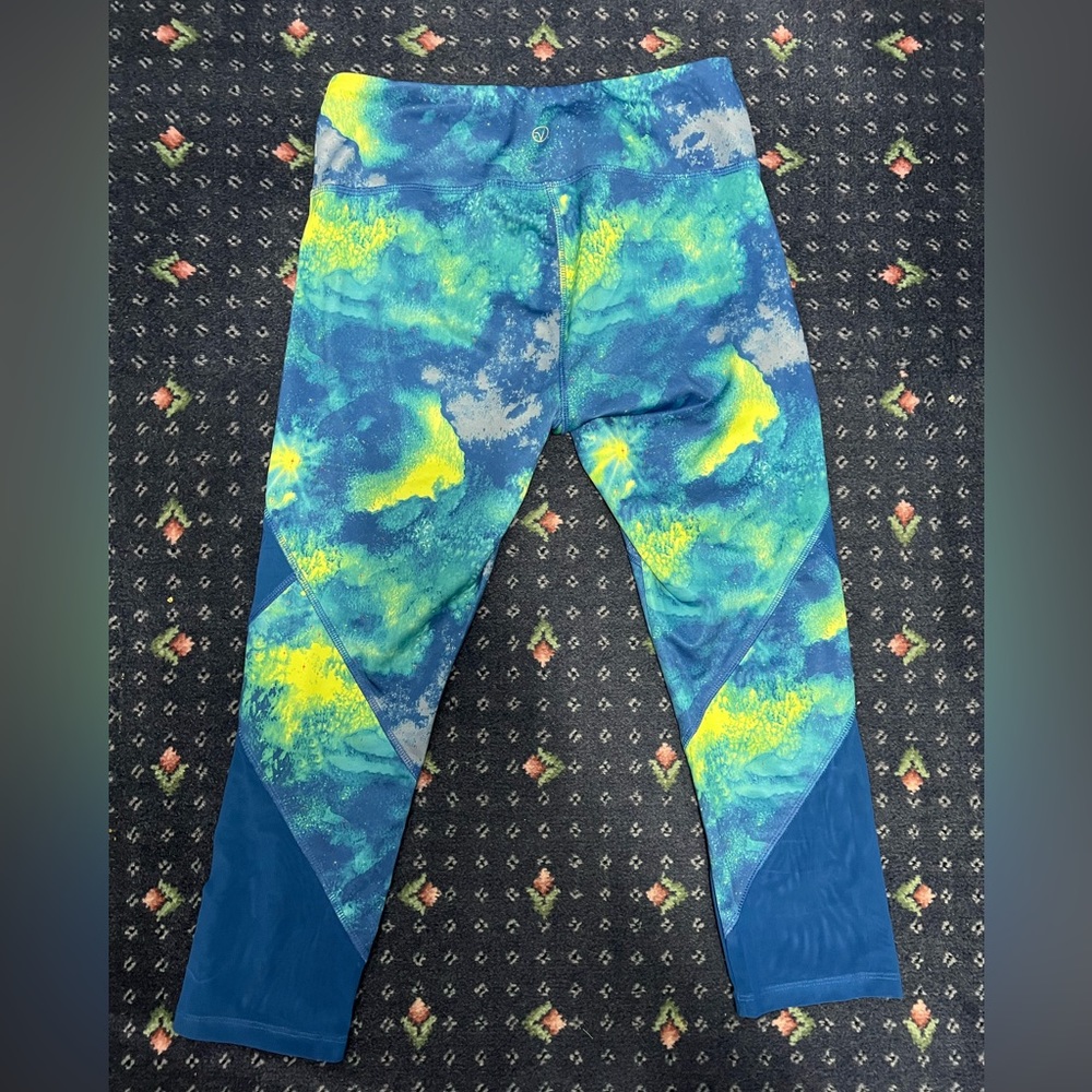 Yogo blue and yellow mesh leggings - Picture 4 of 4